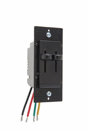 Wattstopper LSDC16BKV 300W Incandescent/ Halogen Single-Pole/3- Way, Non-Preset Dimmer and 1.6A Fan Speed Control, Black