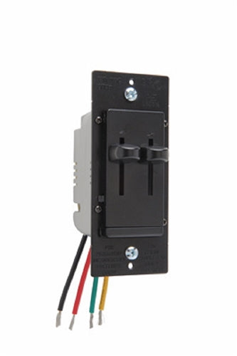Wattstopper LSDC16BKV 300W Incandescent/ Halogen Single-Pole/3- Way, Non-Preset Dimmer and 1.6A Fan Speed Control, Black