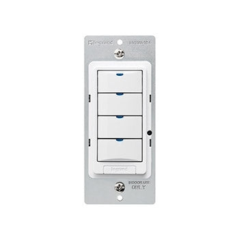 Wattstopper LVSW-104-B 4-Button Low Voltage Wall Switch, Black
