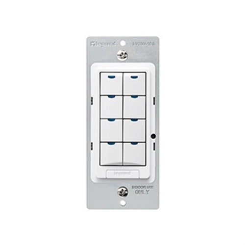 Wattstopper LVSW-108-LA 8-Button Low Voltage Wall Switch, Light Almond