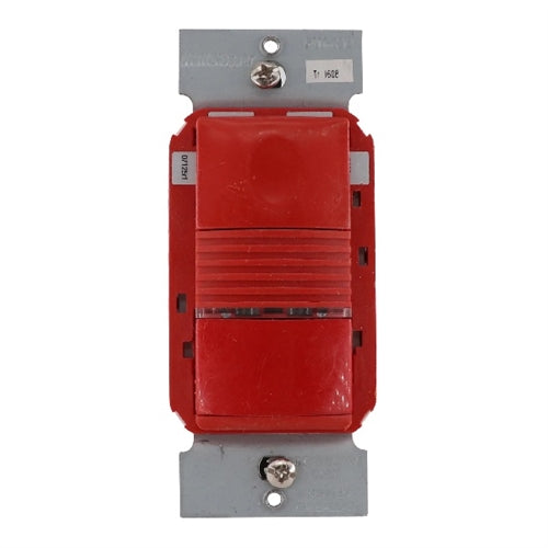 Wattstopper PW-100-R PIR Wall Switch Occupancy Sensor, 120/277V, Red