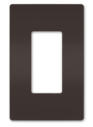 Wattstopper RWP26 Radiant 1-Gang Screwless Wallplate, Brown