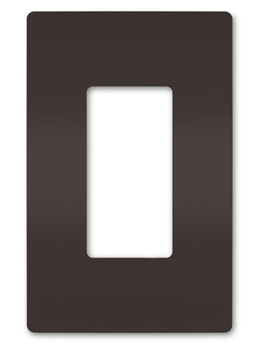 Wattstopper RWP26 Radiant 1-Gang Screwless Wallplate, Brown