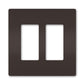 Wattstopper RWP262 Radiant 2-Gang Screwless Wallplate, Brown