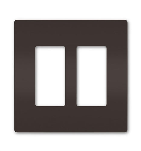 Wattstopper RWP262 Radiant 2-Gang Screwless Wallplate, Brown