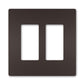 Wattstopper RWP262DBCC6 Radiant 2-Gang Screwless Wallplate, Dark Bronze