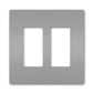 Wattstopper RWP262GRY Radiant 2-Gang Screwless Wallplate, Gray