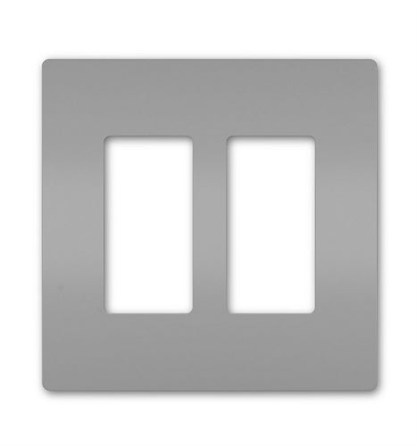 Wattstopper RWP262GRY Radiant 2-Gang Screwless Wallplate, Gray