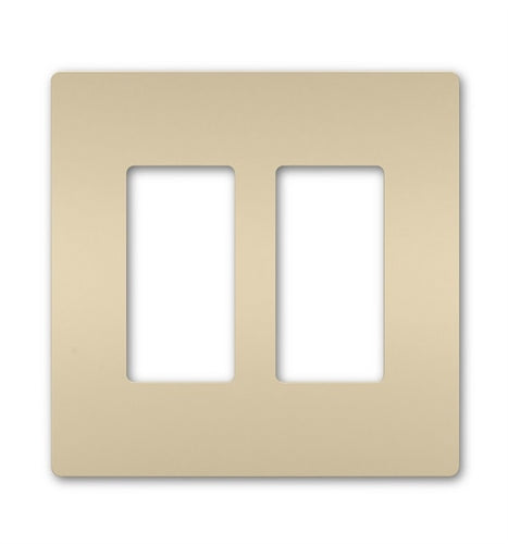 Wattstopper RWP262ICC6 Radiant 2-Gang Screwless Wallplate, Ivory