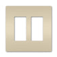 Wattstopper RWP262LACC6 Radiant 2-Gang Screwless Wallplate, Light Almond