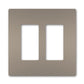 Wattstopper RWP262NICC6 Radiant 2-Gang Screwless Wallplate, Nickel