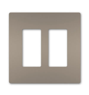 Wattstopper RWP262NICC6 Radiant 2-Gang Screwless Wallplate, Nickel