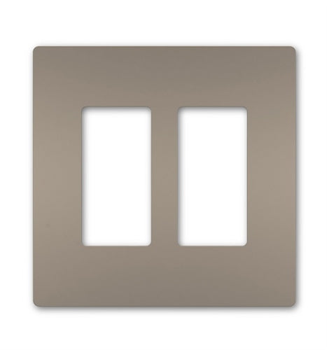 Wattstopper RWP262NICC6 Radiant 2-Gang Screwless Wallplate, Nickel