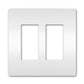 Wattstopper RWP262WCC6 Radiant 2-Gang Screwless Wallplate, White
