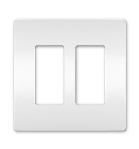 Wattstopper RWP262WCC6 Radiant 2-Gang Screwless Wallplate, White
