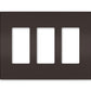 Wattstopper RWP263 Radiant 3-Gang Screwless Wallplate, Brown