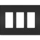 Wattstopper RWP263BK Radiant 3-Gang Screwless Wallplate, Black