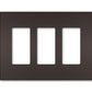 Wattstopper RWP263DB Radiant 3-Gang Screwless Wallplate, Dark Bronze