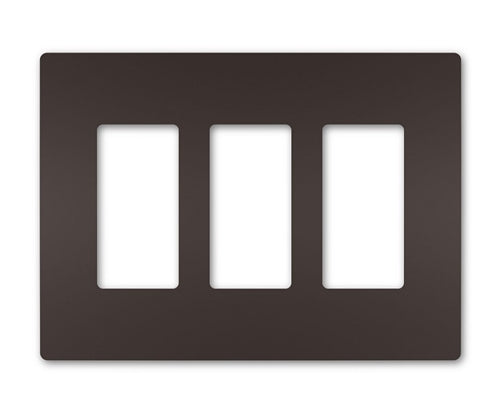 Wattstopper RWP263DB Radiant 3-Gang Screwless Wallplate, Dark Bronze