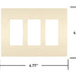 Wattstopper RWP263DB Radiant 3-Gang Screwless Wallplate, Dark Bronze