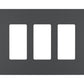 Wattstopper RWP263G Radiant 3-Gang Screwless Wallplate, Graphite