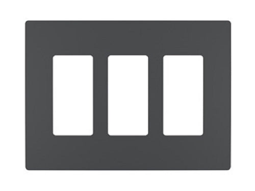 Wattstopper RWP263G Radiant 3-Gang Screwless Wallplate, Graphite