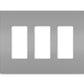 Wattstopper RWP263GRY Radiant 3-Gang Screwless Wallplate, Gray