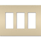 Wattstopper RWP263I Radiant 3-Gang Screwless Wallplate, Ivory