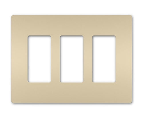Wattstopper RWP263I Radiant 3-Gang Screwless Wallplate, Ivory