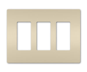 Wattstopper RWP263LA Radiant 3-Gang Screwless Wallplate, Light Almond