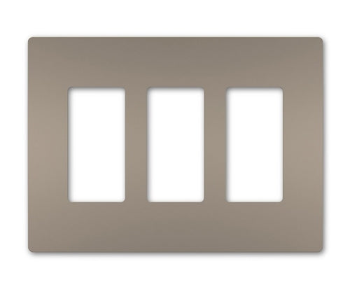 Wattstopper RWP263NI Radiant 3-Gang Screwless Wallplate, Nickel