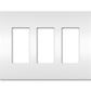 Wattstopper RWP263W Radiant 3-Gang Screwless Wallplate, White