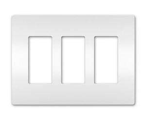 Wattstopper RWP263W Radiant 3-Gang Screwless Wallplate, White