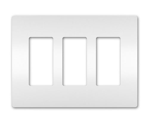 Wattstopper RWP263W Radiant 3-Gang Screwless Wallplate, White