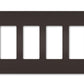 Wattstopper RWP264 Radiant 4-Gang Screwless Wallplate, Brown