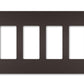 Wattstopper RWP264DBCC6 Radiant 4-Gang Screwless Wallplate, Dark Bronze