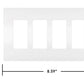 Wattstopper RWP264DBCC6 Radiant 4-Gang Screwless Wallplate, Dark Bronze
