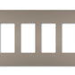 Wattstopper RWP264NICC6 Radiant 4-Gang Screwless Wallplate, Nickel