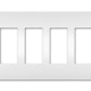 Wattstopper RWP264WCC6 Radiant 4-Gang Screwless Wallplate, White