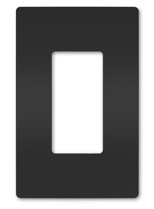 Wattstopper RWP26BK Radiant 1-Gang Screwless Wallplate, Black
