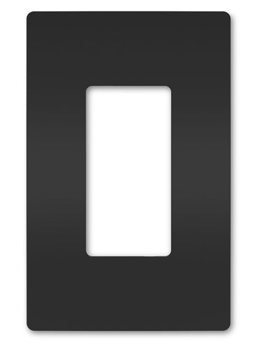 Wattstopper RWP26BK Radiant 1-Gang Screwless Wallplate, Black