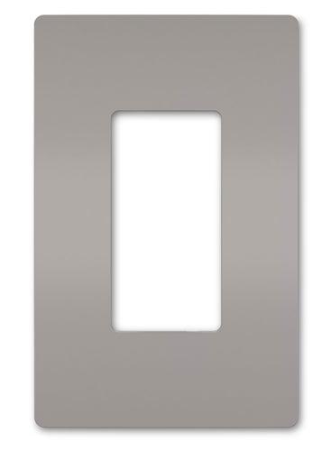 Wattstopper RWP26GRY Radiant 1-Gang Screwless Wallplate, Gray