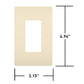 Wattstopper RWP26GRY Radiant 1-Gang Screwless Wallplate, Gray