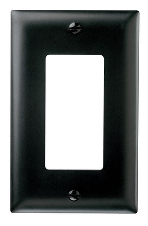 Wattstopper TP26BKCC15 Thermoplastic 1-Gang Decorator Wall Plate, Black
