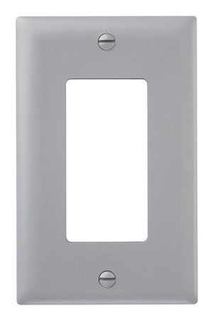Wattstopper TP26GRYCC15 Thermoplastic 1-Gang Decorator Wall Plate, Gray