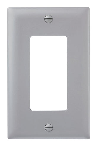 Wattstopper TP26GRYCC15 Thermoplastic 1-Gang Decorator Wall Plate, Gray