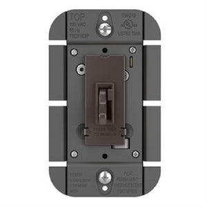 Wattstopper TSD1103P Toggle Slide Dimmer Incandescent Single Pole/3-Way, 1100WBrown
