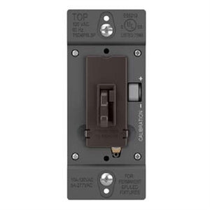 Wattstopper TSD4FBL3P 0-10V Fluorescent/ LED Single Pole/3-Way Toddle Slide Dimmer, Preset, Brown