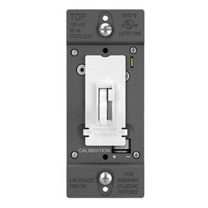 Wattstopper TSDCL303PTC 700W Single Pole/ 3-Way LED/CFL/Incandescent Toggle Slide Dimmer, Tri Color (White, Ivory, Light Almond)