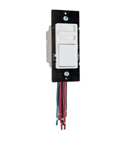 Wattstopper WS4FBL3PW Wide Slide 0-10V Fluorescent/LED Single Pole/3-Way Slide Dimmer, Preset, White